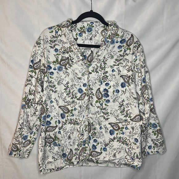 VINTAGE CRABTREE & EVELYN  FLORAL PAISLEY BUTTON DOWN (S) - Picture 1 of 6